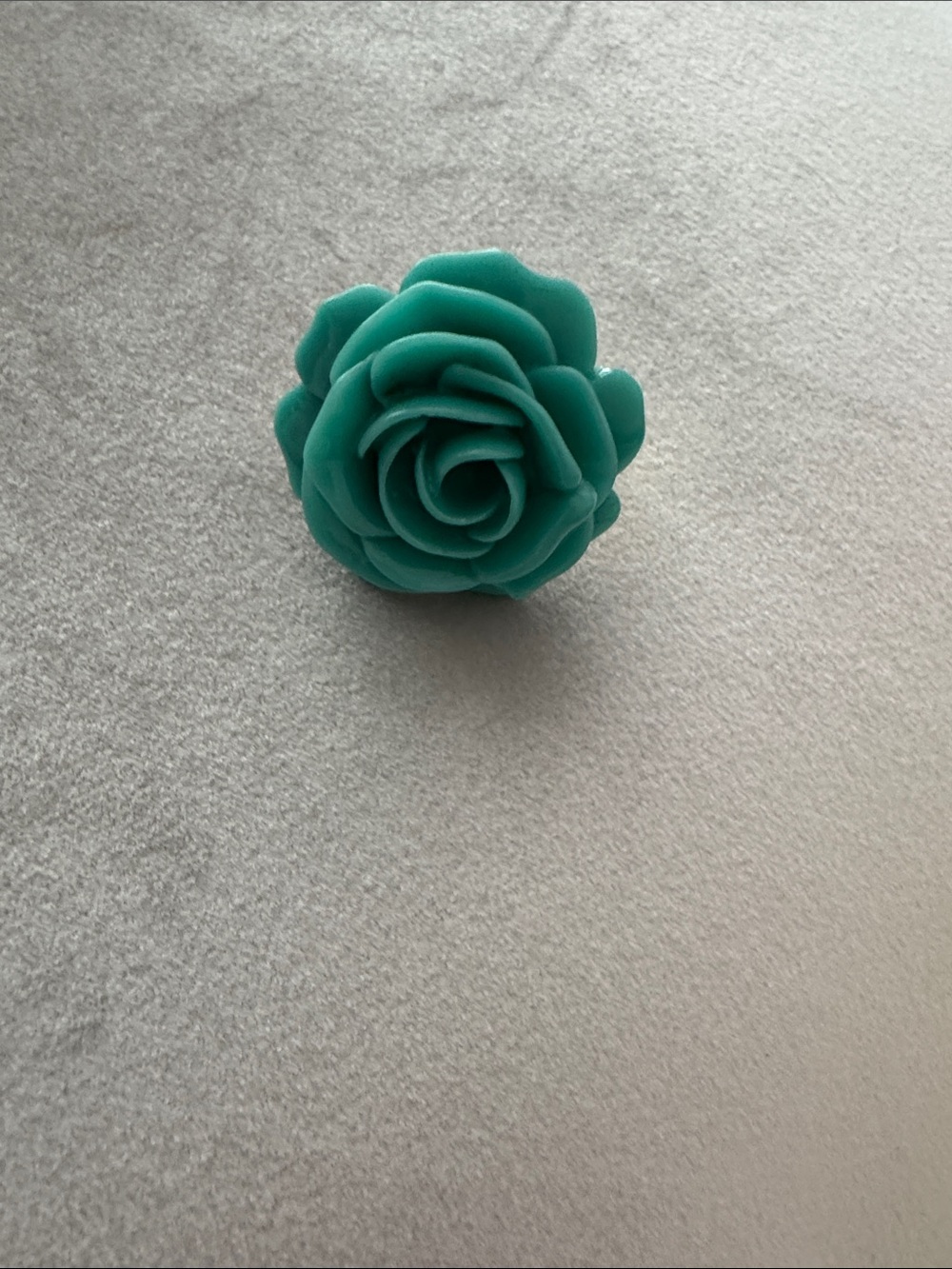 Kenneth Jay Lane Teal Rose Hair Accessory